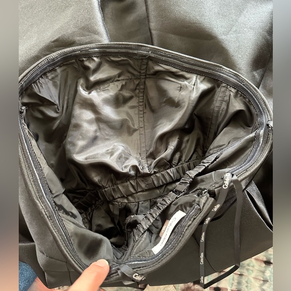 Calvin Klein Formal Black Shiny Strapless Mini Full Pockets EUC - Picture 15 of 15